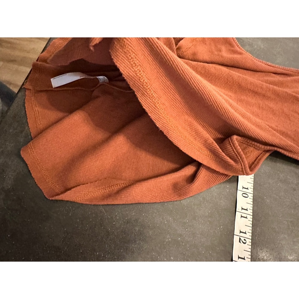 Free People Intimately Ribbed High Neck Tank Top Rust Brown Racerback - Picture 7 of 10
